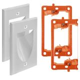 $9 2 Pack Wall Plate Cable Pass Through with Brack
