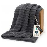 $26 Bedsure Grey Fleece Throw Blanket for Couch -
