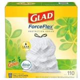 $32 GLAD ForceFlex Tall Kitchen Drawstring Trash B