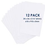 $66 Foam Board 24 x 36 x 3/16' (5mm) - 12 Pack - W