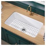 $240 Miuara White Undermount Kitchen Sink 32 Inch