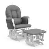 $171 Storkcraft Premium Hoop Glider & Ottoman (Whi