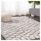$106 Algaida Moroccan Diamond Shag Beige/Dark Gray