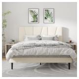 $170 CXVX Queen Size Platform Bed Frame with Geome