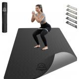 $40 HAPBEAR Large Yoga Mat - 72'x36'x6mm (1/4 inch
