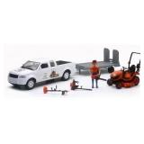 $69 New Ray 1/18 Pickup Truck and Trailer w/ Kubot