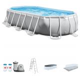 $869 INTEX Above Ground Swimming Pool Set, Prism F