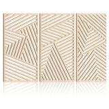 $140 AUIAU Unframed Boho Geometric Wood Wall Art M