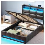 $225 Rolanstar Bed Frame Twin Size with Lift Up St