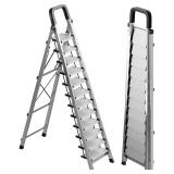 $420 12 Step Ladder with Handrail,Folding Step Sto