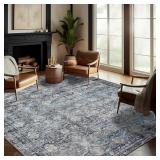 $139 CHAMPLANT Washable Area Rug 9'x12' Boho Desig