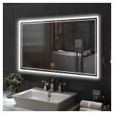 $73 LED Bathroom Mirror, 28x48 Inch Front and Back