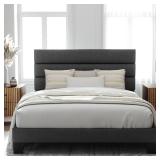$155 Allewie Queen Size Platform Bed Frame with Fa