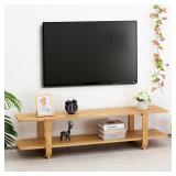 $110 HollyHOME Bamboo TV Stand with Storage for TV