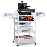$90 OLBRUS 3 Tier Movable Heat Press Table with Fo