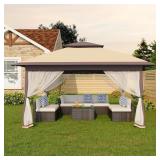 $140 Canopy Tent 13x13 ft, Pop Up Gazebo One-Push