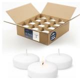 $76 Royal Imports 10 Hour Floating Candles, 3  Whi