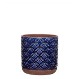 Griffy Small 5.9 in. x 6.1 in. 2 qt. Blue Ceramic