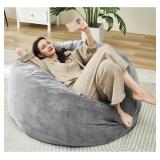 $81 5 Feet Bean Bag Chair with Memory Foam Filler