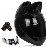 $89 SZ M-Cat Ear Motorcycle Helmet with Gloves and