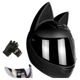 $89 SZ M-Cat Ear Motorcycle Helmet with Gloves and