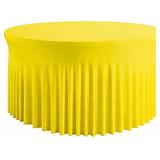 $26 60 Inch Yellow Round Tablecloth - Stretch Span