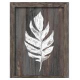 $30 Black Tan Fern Leaf Framed Canvas Wall Art Min