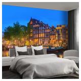 $155 Amstel River Mural Canal and Beautiful Amster