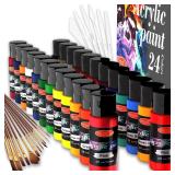 $26 HissiCo 42PCS Acrylic Paint Set of 24 Colors 2