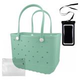 $56 Rubber Beach Tote Bag - Waterproof Washable Du
