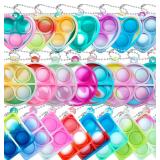 $7 ONKULL Pop Fidget Keychain 30 Pack ,Mini Fidget
