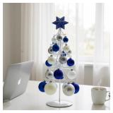 $20 Decorative Holiday Ornament Tree, 12 Inch Meta