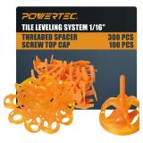 $35 POWERTEC Tile Leveling System Kit - 1/16' Spac