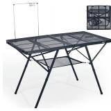 $80 Portal Iron Mesh Folding Grill Table with Adju