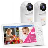 $130 VTech Baby Monitor with 2 Cameras No WiFi & 7