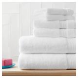 $19 HygroCotton White 6-Piece Bath Towel Set