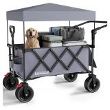$126 3 in 1 Collapsible Wagon with 300lbs Weight C