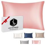 $24 100% Mulberry Silk Pillowcase for Hair and Ski