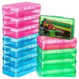 $72 Fainne 24 Pack Pencil Boxes for School Clear P