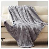 $80 Westinghouse TWIN Heated Throw Blanket, Soft F