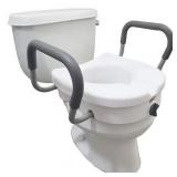 $56 Carex E-Z Lock Raised Toilet Seat With Handles