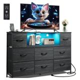 $85 WLIVE Black Dresser TV Stand for 45, 50, 55 in