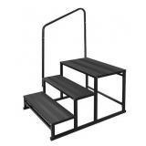 RV Steps with Handrail for Both Sides, 3 Step Stoo