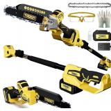 $159 Cordless Pole Saw, 8-INCH 2-IN-1 Chainsaw wit