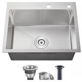 $94 POPFLY 20 16 inch Drop In Kitchen Sink, 18 Gau