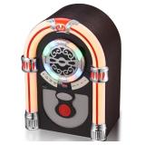 $86 Retro Tabletop Jukebox with Bluetooth Speaker-