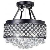 $83 Diamond Life 4-Light Antique Black Round Metal