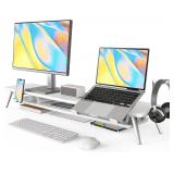 $117 Fenge Dual Monitor Stand, Monitor Riser for 2