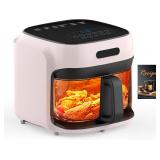 $199 Glass Air Fryer, 7.8QT with Transparent Fry B