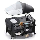 $180 Obee Odee 4 in 1 Baby Bassinet, Pack and Play
